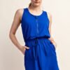 Butter Soft Half Hip Sleeveless Romper Dress in Royal Blue - Fashion Are Us, LLC