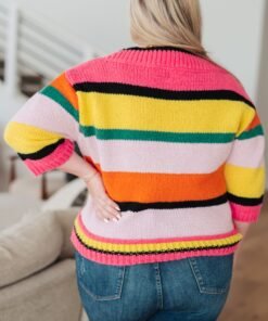 Bright Side Striped Sweater Ave Shops