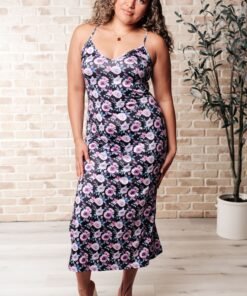 Brooklyn Bodycon Dress in Floral - Fashion Are Us